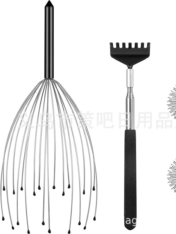 20金属タコ八爪魚頭皮マッサージ器クモアマゾン頭部マッサージ爪鋼線頭掴み|undefined