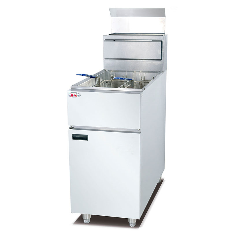 欧特厂家畅销款OT-2G/3G/4G立式燃气单缸双筛炸炉炸鸡机薯条机