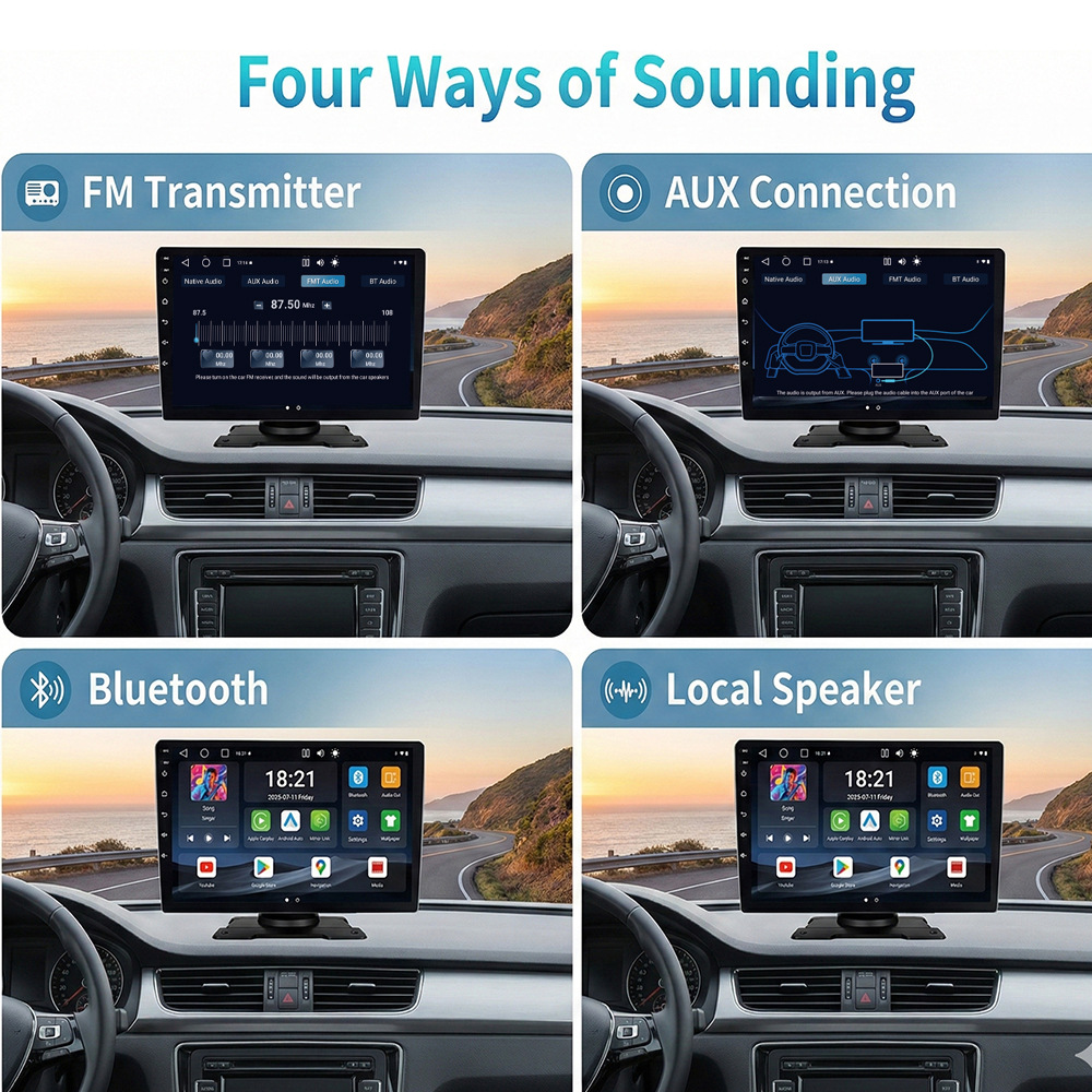 Cross-Border Portable Gps Navigation Android Carplay 7inch / 9inch Wifi Version Bluetooth Supports Netflix