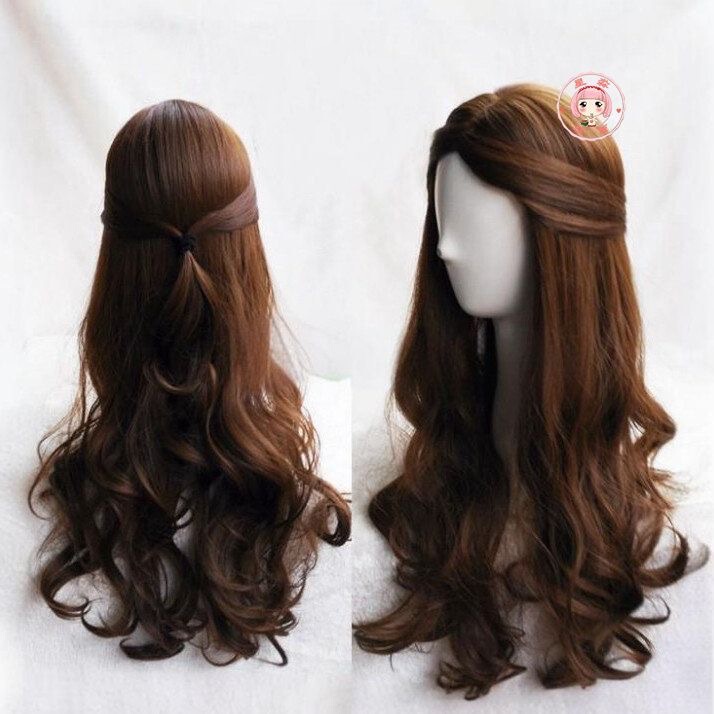 Princess Belle Wig European and American Cross-Border Beauty and the Beast Belle Cosplay Brown Long Curly Hair Wig