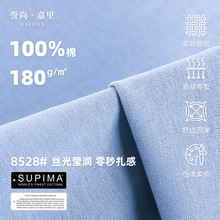50S丝光匹马棉双面针织布料 亲肤180克细绒棉纯棉t恤面料 棉毛布