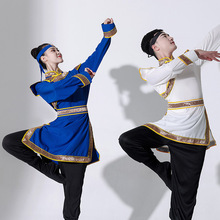 蒙古族舞蹈演出服男女蒙古族艺考服草原少数民族表演服饰表演服装