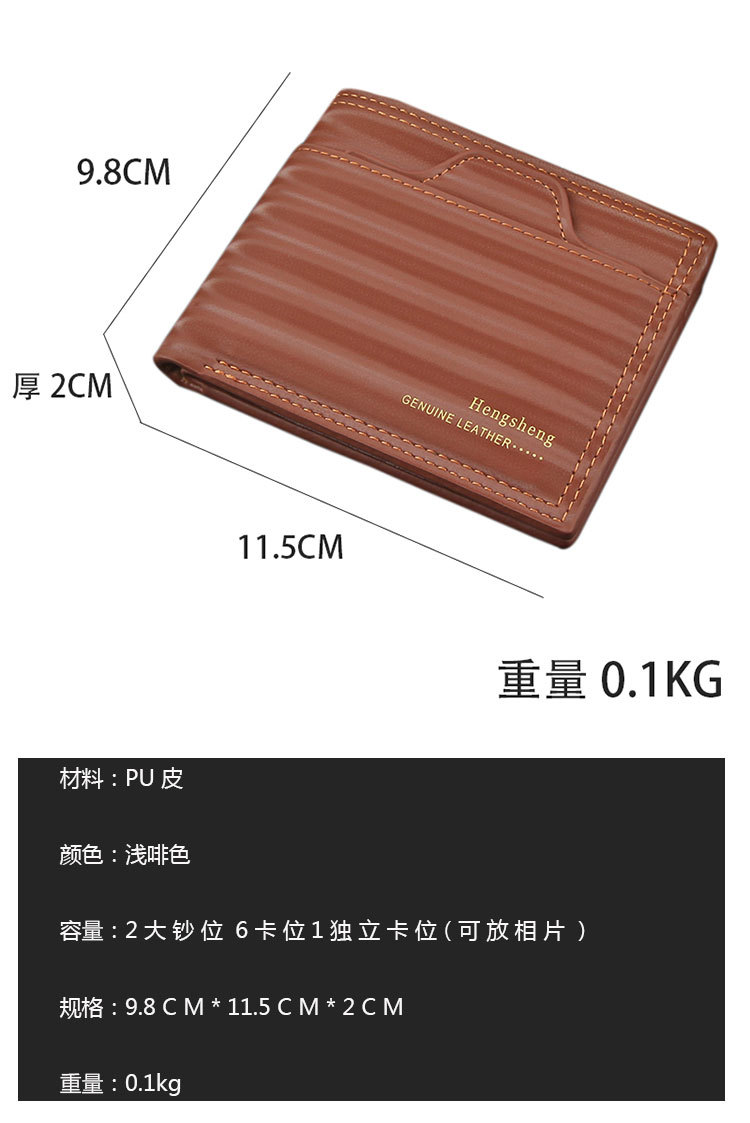 Men's 2021 New Multifunctional Short Business Thin Large Capacity Multi-card Slot Trendy Fashion Wallet display picture 10