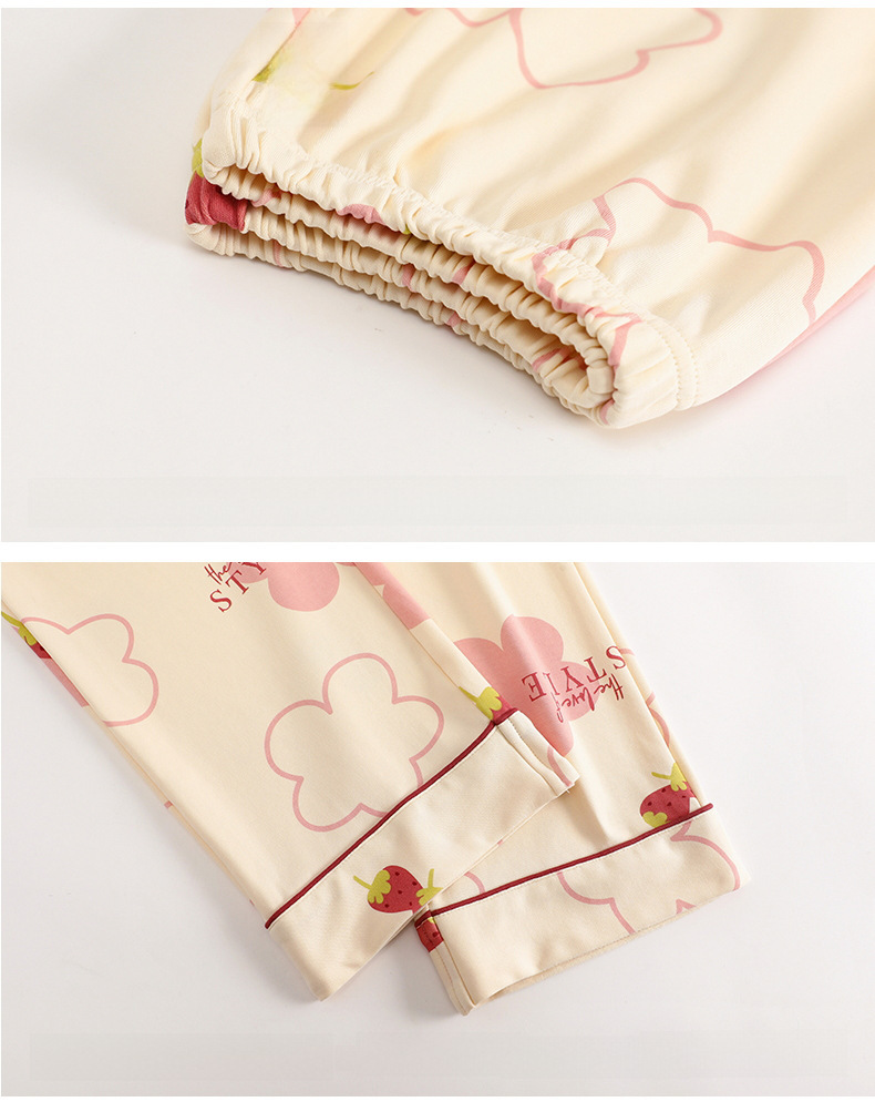 Baumwoll-pyjama-set Für Mädchen Langärmeliges Hausanzug-set Süß_voghion.com