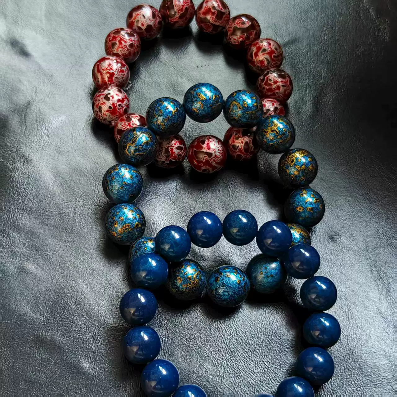 厂家直销清仓处理非遗大漆珠犀皮工艺品地摊直播货源厂家直销手串