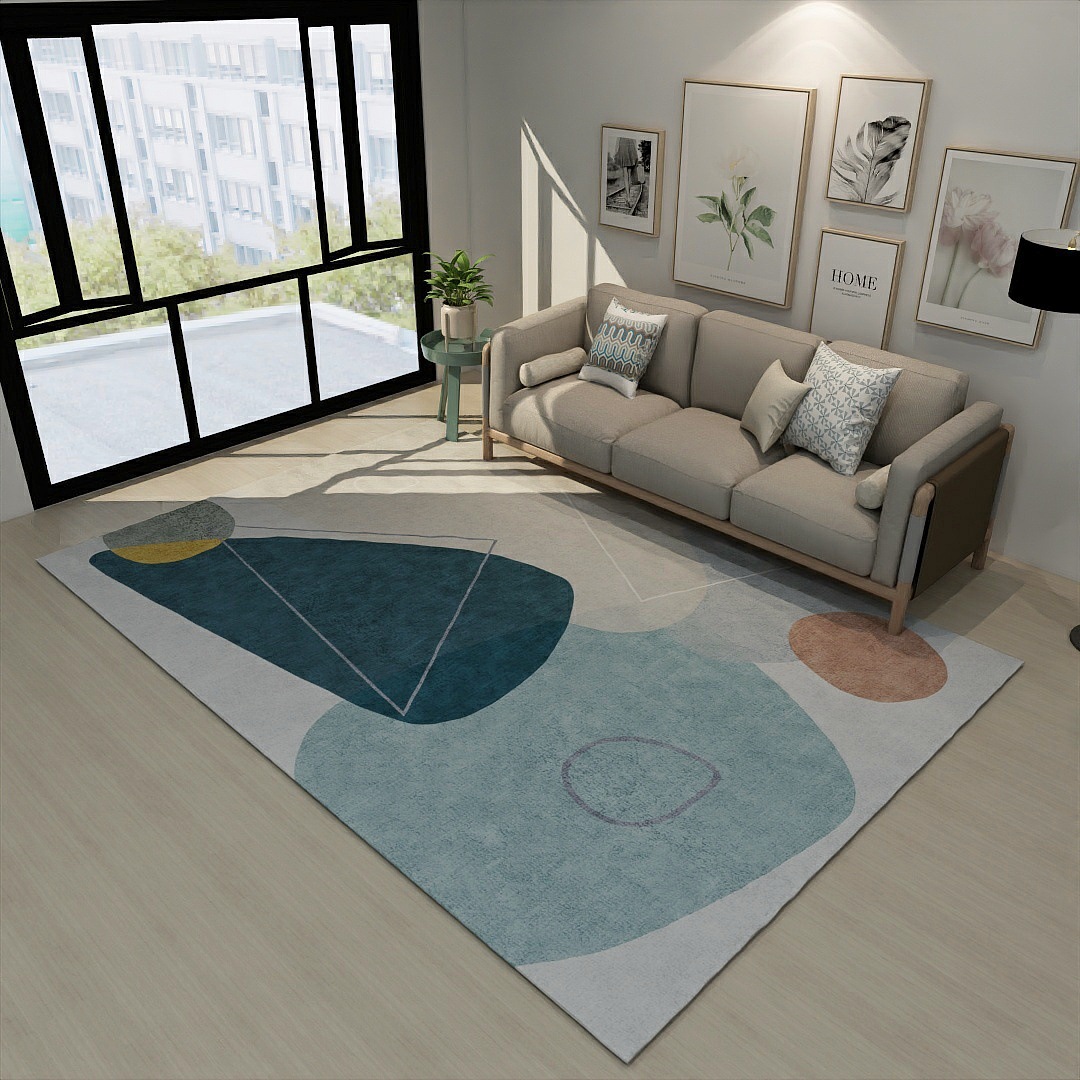Nordic ins estilo sala de estar alfombra moderna minimalista elegante casa Mat dormitorio alfombra lavada mesa de té alfombra mat