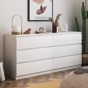 Solid Wood Chest of Drawers Home Bedroom Storage Cabinet Chest of Drawers Simple Modern Drawer Cabinet Multi-Layer Storage Living Room Tv Cabinet