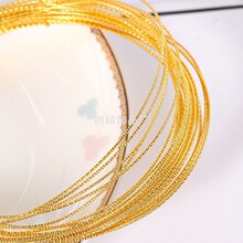 18K包金麻花线铜丝线批花硬线diy手工手镯定型绕线耳饰品配件E01