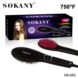 Cross-border SOKANY053 Straight Hair Comb Household Wet and Dry Dual-use Ceramic Hair Salon Massage Constant Temperature Hair Care Hair Comb