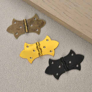 Jingmao Hardware Antique Copper Butterfly Imitation Gold Flat Box Jewelry Box Hinge Hardware Small Hinge
