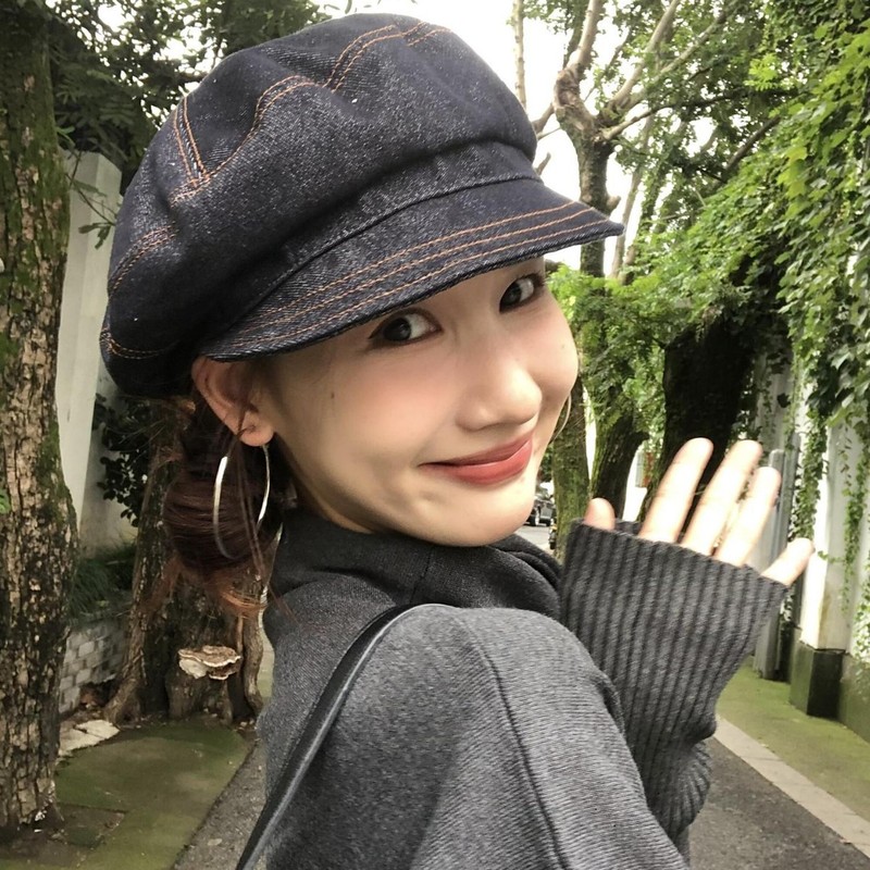 日系简约金属标牛仔八角帽子女复古英伦画家贝雷帽显脸小报童帽潮|undefined
