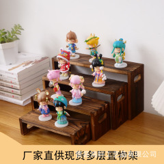 桌面实木收纳架阶梯式首饰甜品展示架家用多用途整理置物架