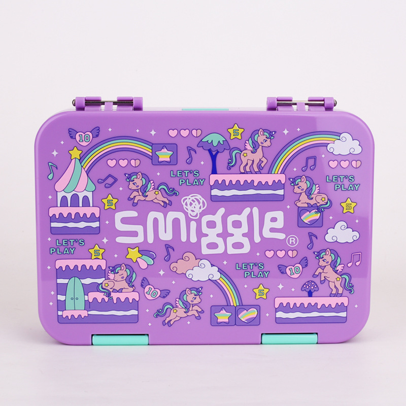 Fiambrera australiana smiggle fiambrera para estudiantes y niños fiambrera de material tritan caja de frutas de picnic al aire libre