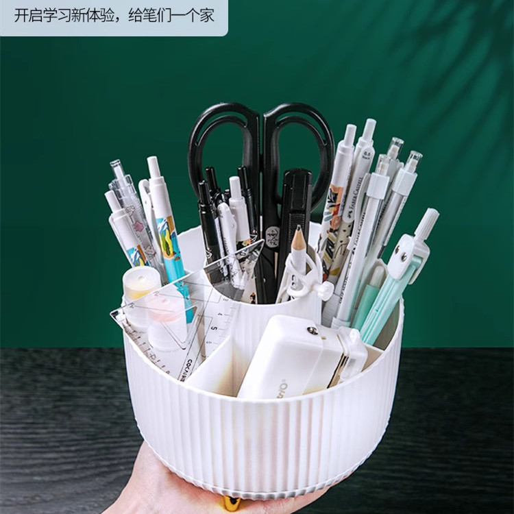 Portalápices Giratorio Transfronterizo, Portalápices Creativo Multifuncional de Gran Capacidad, Estilo Ligero y Lujoso para Oficina, Específico para Estudiantes