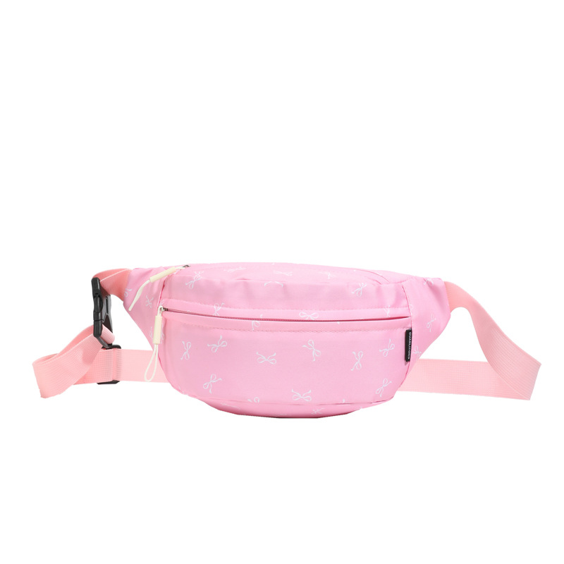 Pequeño fresco lindo bolso de pecho de arco impresión extranjera mochila de bebé 2025 comercio exterior transfronterizo bolso de cintura de niños