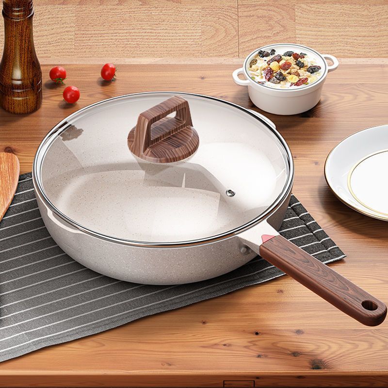 Maifan Stone Non-Stick Pan, Suitable for Induction and Gas Stoves, Flat-Bottomed Frying Pan for Home Use, for Frying Steak, Eggs, and Baby Food