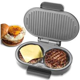 跨境欧式家用薄饼机煎饼机汉堡机煎蛋器华夫饼机牛排机