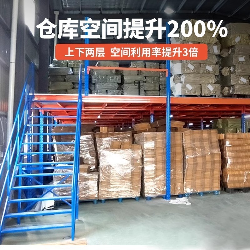 屋根裏棚プラットフォームメーカーの重型冷間圧延鋼の着脱式の高位倉庫の鉄骨の工業倉庫の倉庫の棚|undefined