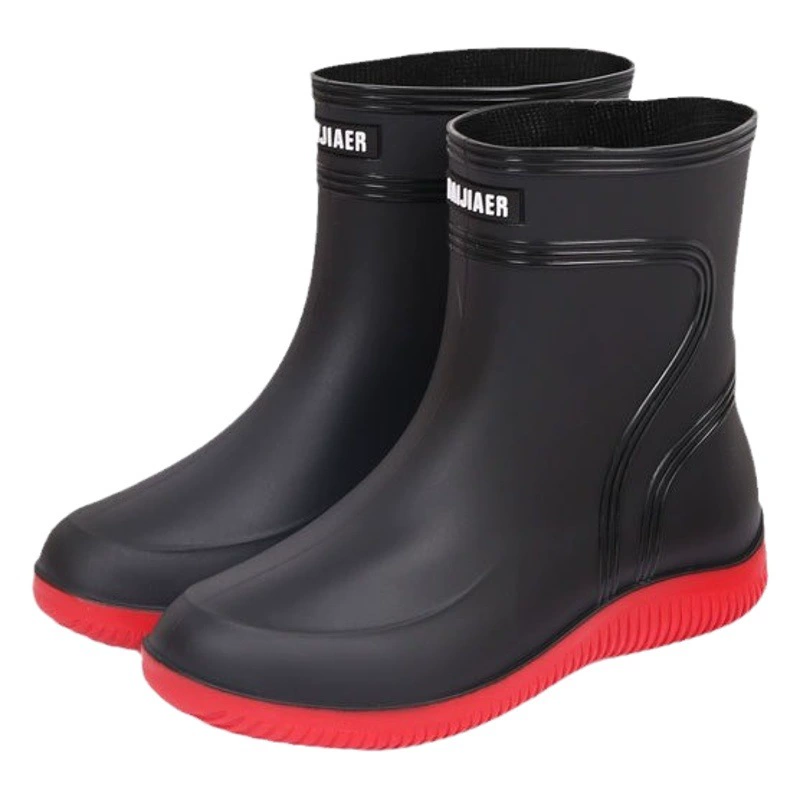 [Daifa] Мужская короткая и средняя непромокаемая обувь для рыбалки, водонепроницаемая обувь Утолщенная теплая резиновая обувь от дождя сапоги
