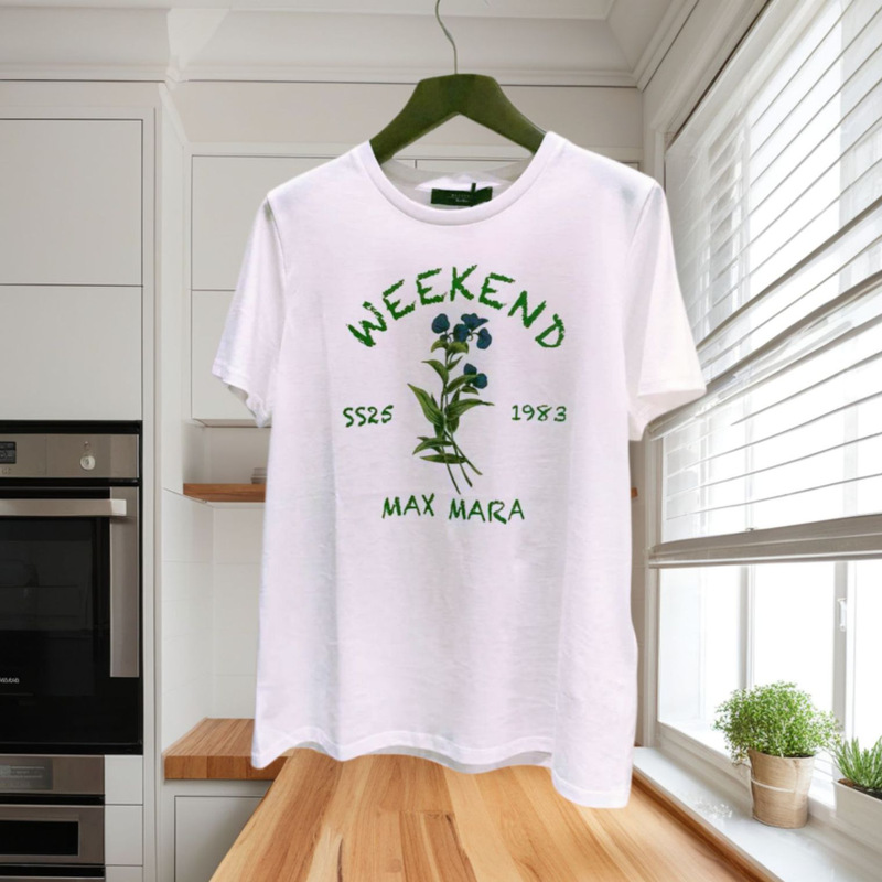 Max Summer 26 New Style Round Neck Printed Pure Cotton Short-Sleeved Women's Loose Casual Versatile Floral Stylish Half-Sleeved T-Shirt