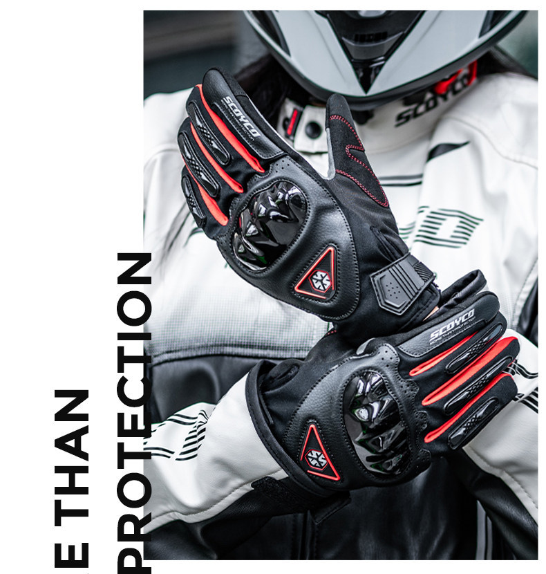 Saiyu Motorcycle Winter Riding Gloves for Men and Women, Waterproof, Windproof, Warm, Cold-Resistant, Touchscreen, Motorcycle Racing, Anti-Slip