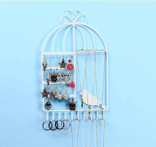 Transparent earring storage shelf display board jewelry rack home necklace earring box earring hanging wall hanging wall hanging
