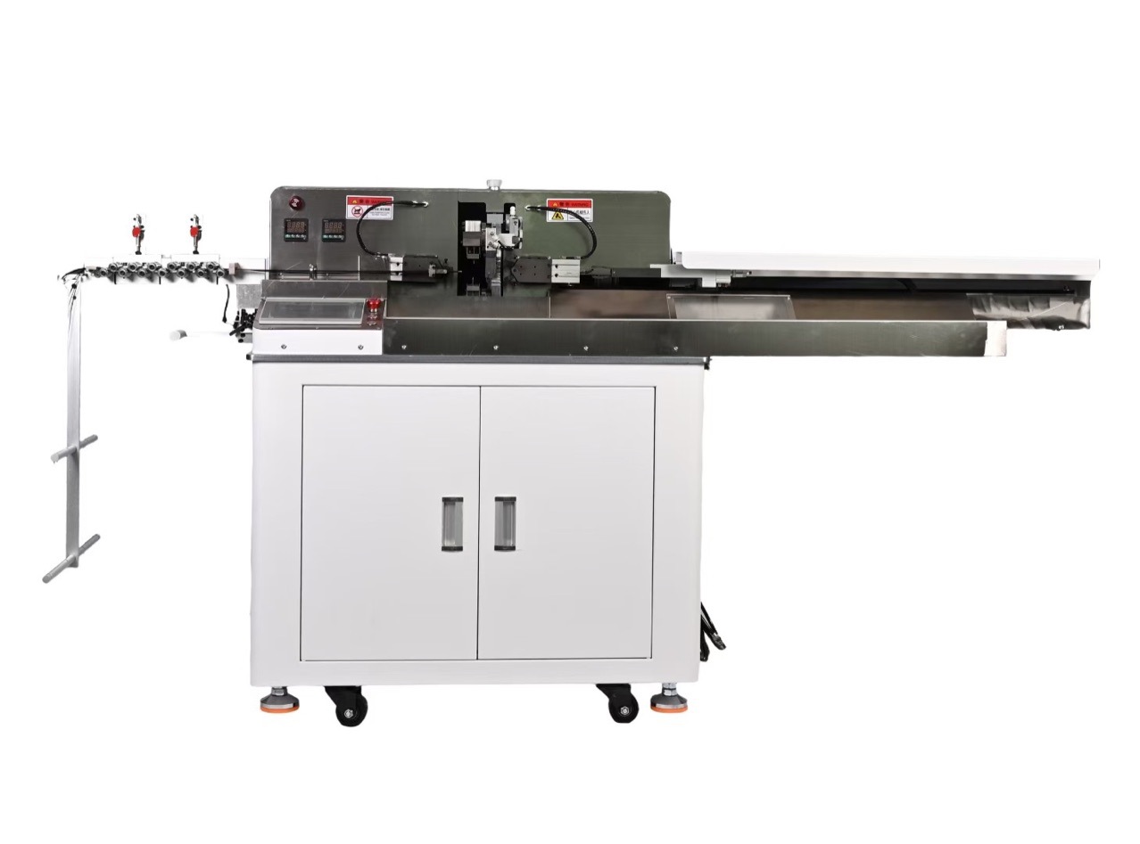 一诺直销全自动双头沾锡机裁线剥皮扭线浸锡机下线搓线镀锡上锡机