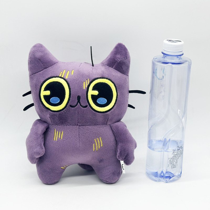 跨境新品tostada plush 游戏周边灰色小猫毛绒公仔玩偶|undefined