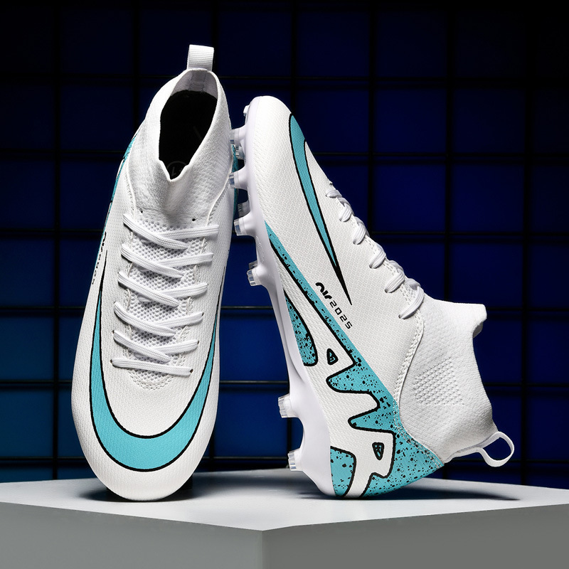 Nuevos zapatos de fútbol para adultos transfronterizos rosa para hombres y mujeres adolescentes y niños estudiantes ag ag ag agujeros TF entrenamiento al por mayor