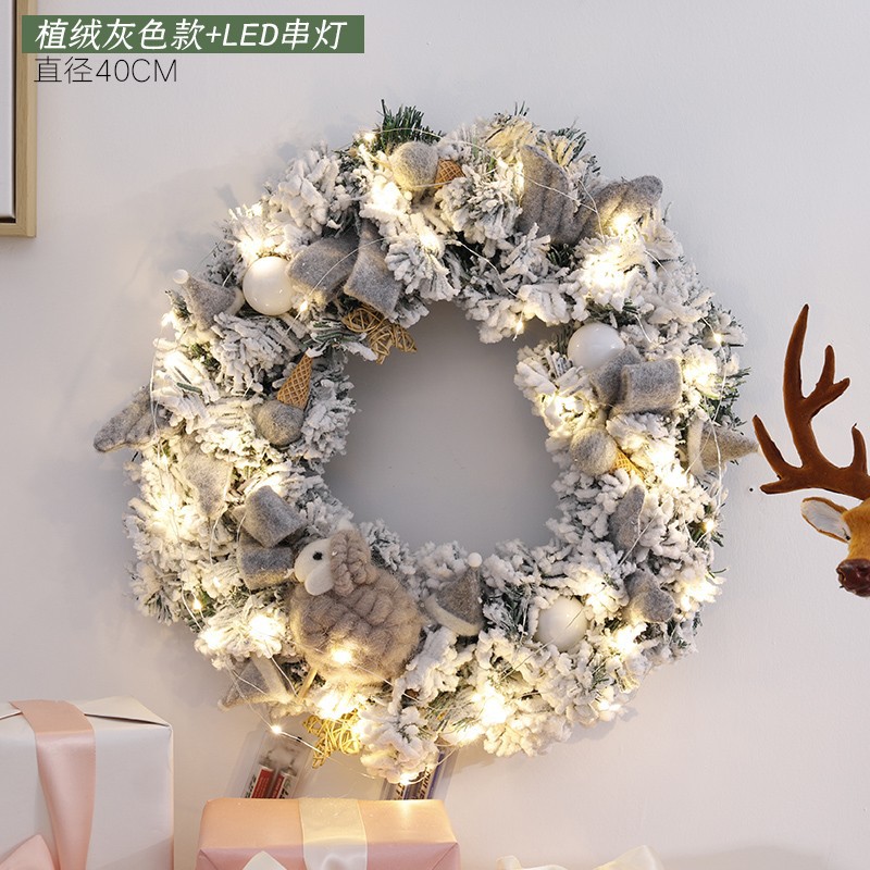 Flocado gris + luz de la secuencia del LED