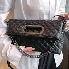 包包女包軟面寶媽輕便外出包菱格繡線易休閒慵懶風包包單肩包女包