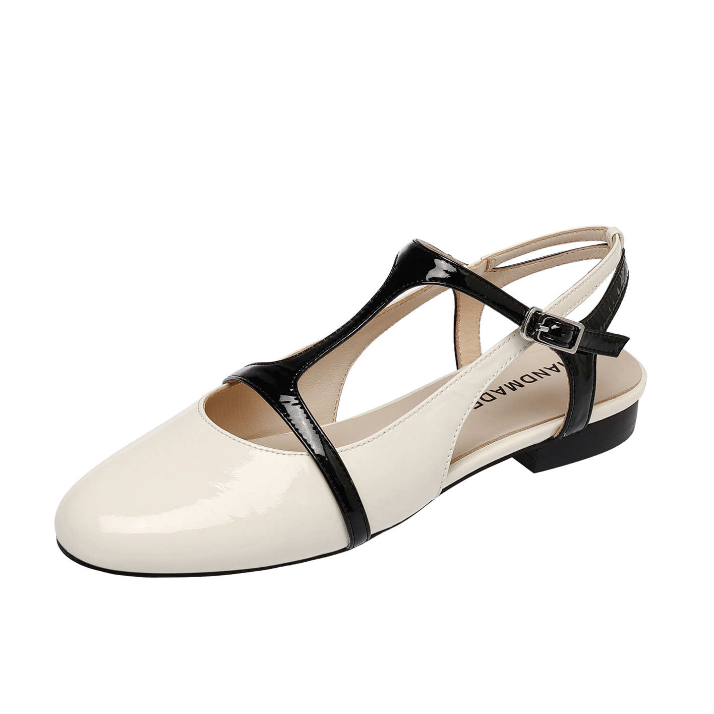 Sandal nữ quai chữ T đế bệt phối màu thời trang — đen chi tiết 28
