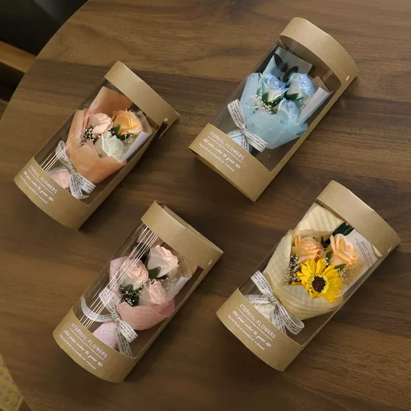 迷你口袋花束香皂花摆件礼物向日葵香皂花教师节礼物送幼儿园老师