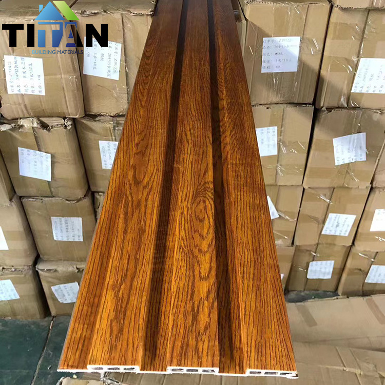 Wpc wall panel piso de plástico de madera hueca panel de pared exterior tablero de madera de plástico al aire libre ingeniería piso de madera de plástico al aire libre