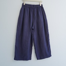 日本潮牌  亚麻萝卜藏青色八分裤