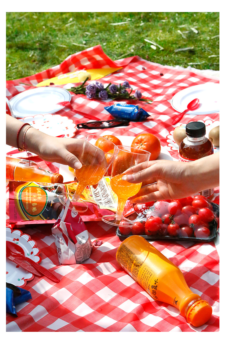 Birthday Cute Lattice Plastic Party Tablecloth display picture 2