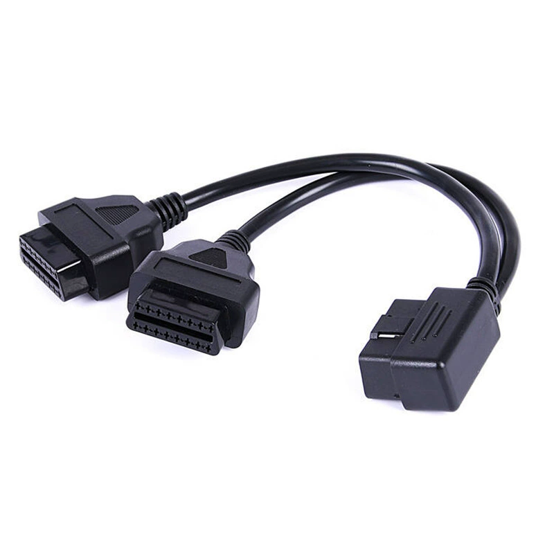 Локтя OBD2 одна точка два удлинителя OBD2 диагностический инструмент один перетащить два соединительных провода 16 ядер