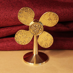 銅風生水起風車擺件家居裝飾財源廣進迷你小風扇開運禮物工藝禮品