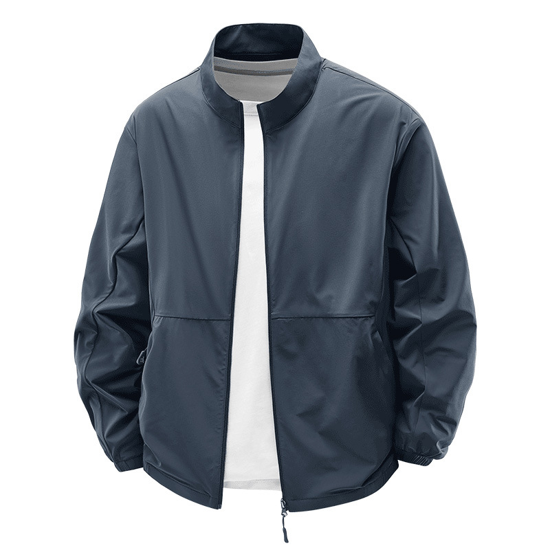 2025 Spring Outdoor Urban Travel New Stand Collar Solid Color Casual Thin Jacket