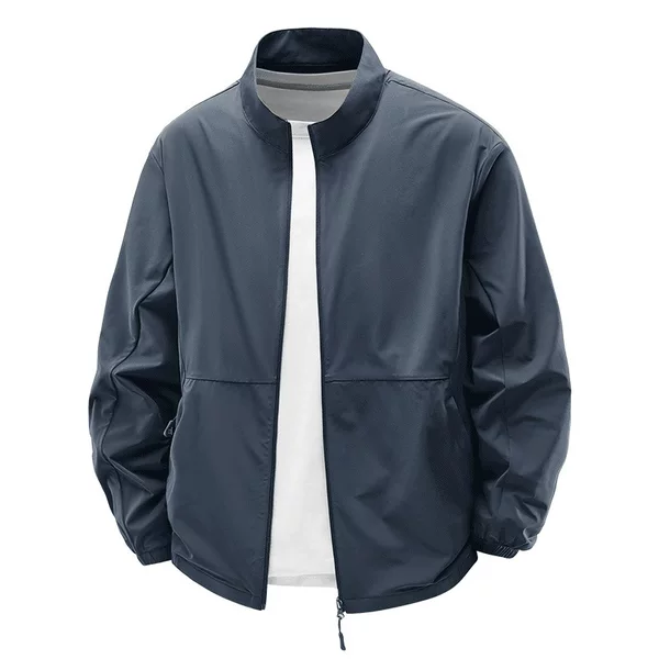 2025 Spring Outdoor Urban Travel New Stand Collar Solid Color Casual Thin Jacket