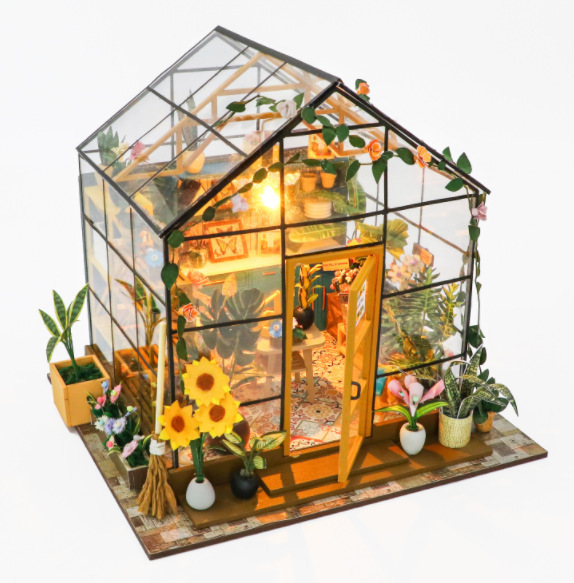 Hon Da diy キャビン 3D 立体モデル大型ヴィラ手作りクリエイティブハウスモデル誕生日ギフト|undefined