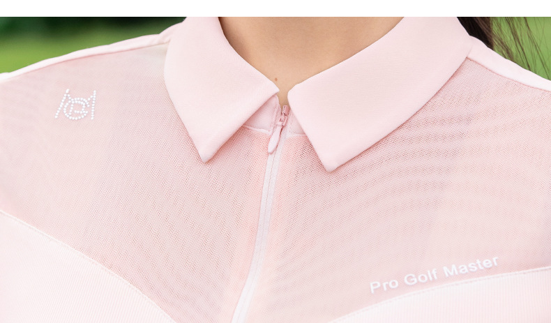 Áo polo tay ngắn nữ chơi golf PGM025 – chất liệu co giãn cao, kháng khuẩn chống UV — YF780 áo đen [kháng khuẩn và chống tia UV/vai thoáng khí/đàn hồi cao và mềm mại], YF780 Sakura Phấn hoa Top [Kháng khuẩn Chống UV/Vai thoáng khí/Độ đàn hồi cao và mềm mại] chi tiết 11