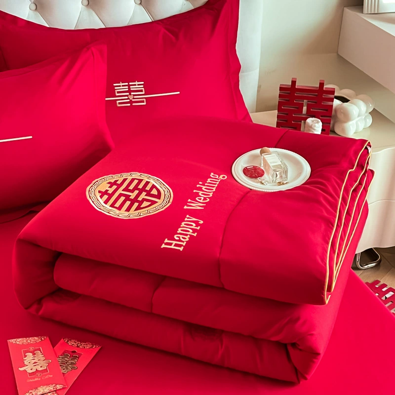 Зимой утолщение 10 кг красного свадебного стеганого одеяла