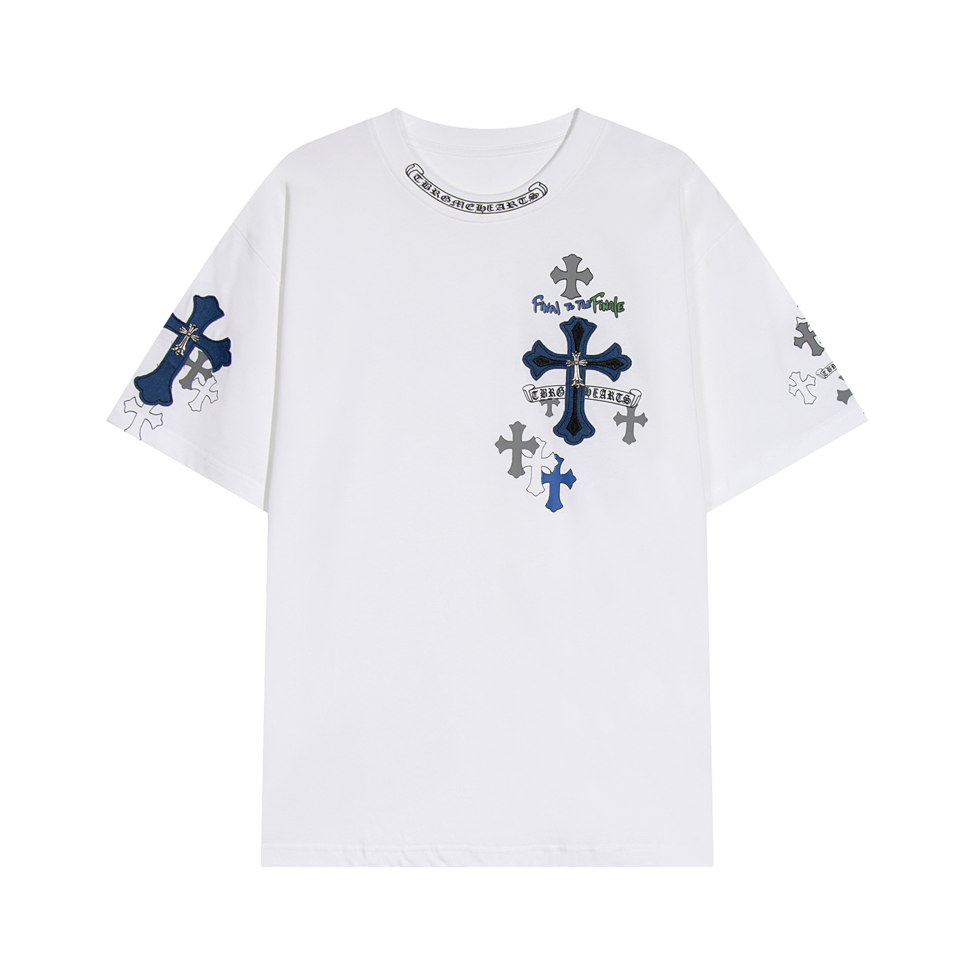 Chrome Heart 24 nuevo Crocodile de verano de moda europea y americana camiseta de manga corta para hombres y mujeres