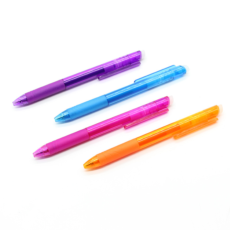 Plástico bolígrafo de gel borrable retorcido núcleo de bolígrafo neutro borrable bolígrafo de impresión publicidad LOGO bolígrafo de fricción al por mayor