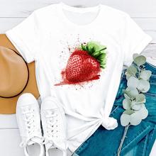 Strawberry Tshirt 夏季个性草莓菠萝水果印花短袖T恤学生亲子T恤