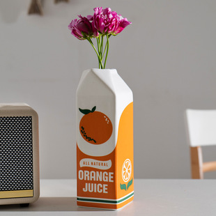 Ceramic Vase Creative Orange Fruit Ceramic Utensils Home Living Room Flower Ornaments Hydroponic Vase Ornaments Cross Border