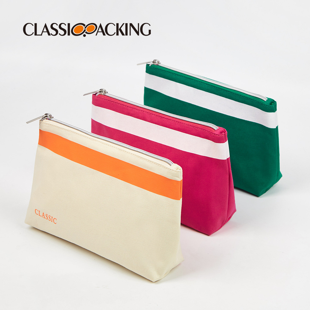 Bolsa de almacenamiento moderna y sencilla, material de lona, bolsa de almacenamiento para el cuidado de la piel de viaje, bolsa de lavado de gran capacidad, logotipo imprimible