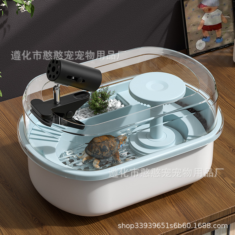 Tanque para tortugas con plataforma para tomar el sol, tanque de cría para tortugas brasileñas, casa para tortugas, villa, sala de estar, hogar, tanque para tortugas dedicado.