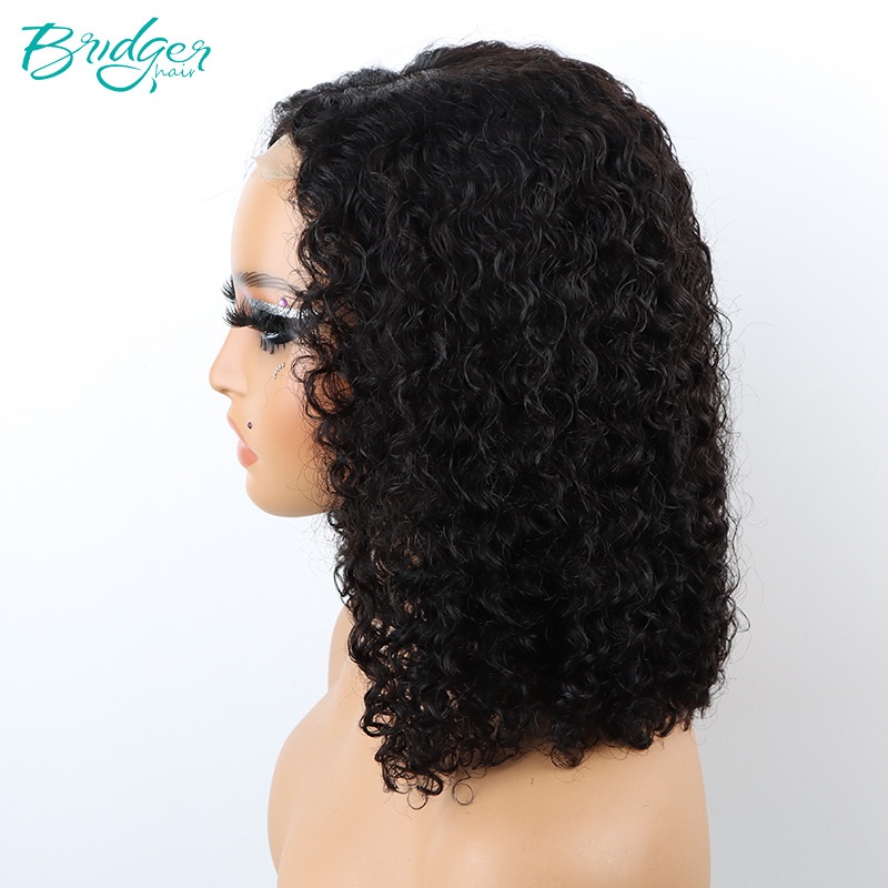 Parrucche per capelli umani ricci Jerry con copricapo BOB doppio 4*4 di fabbrica_voghion.com